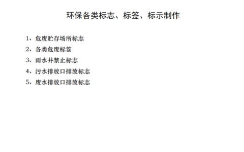 环保各类标志、标签、标识模板