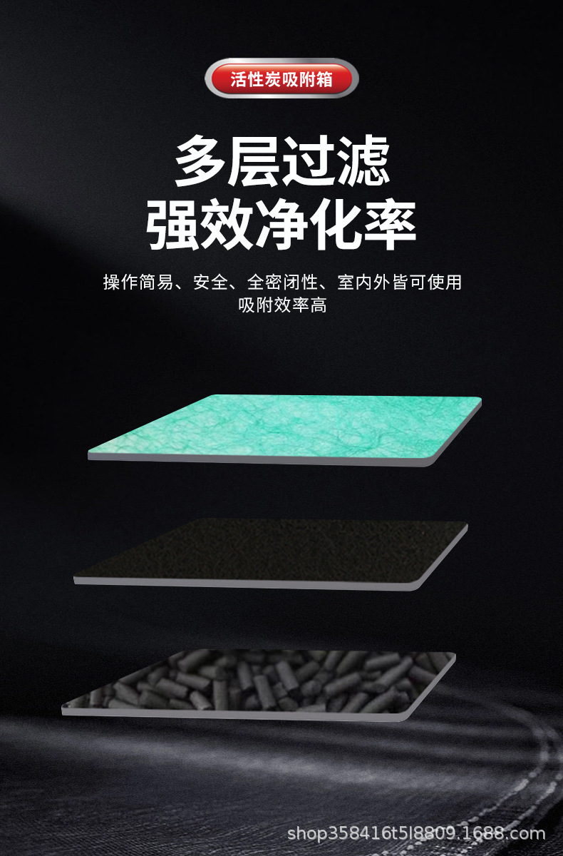 活性炭吸附箱环保箱废气处理净化设备烤喷漆房工业漆雾干式过滤箱