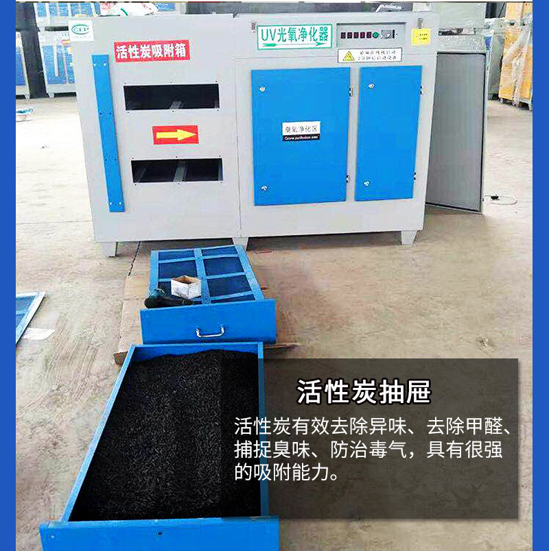 UV光氧催化废气处理设备活性炭环保一体机活性炭环保吸附箱