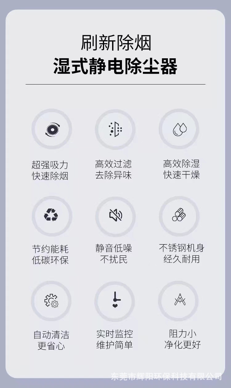 不锈钢小型湿式静电除尘设备 工业酸雾焦油油烟净化湿式环保除尘器