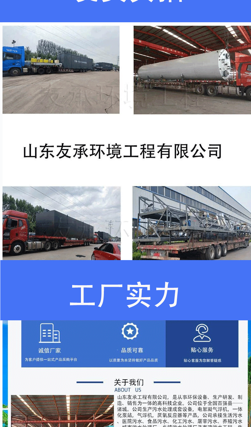 友承气浮机气浮装置平流式溶气气浮机高效气浮机电解絮凝气浮设备